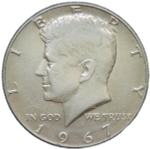 США 1/2 доллара (50 центов) 1967 Кеннеди (XF)