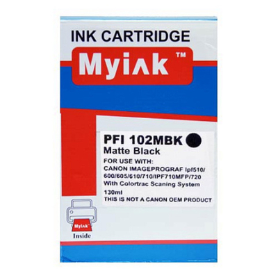 Картридж MyInk, аналог CANON PFI-102MBk для IPF 500/600/700 Matte Black (130ml, Pigment)