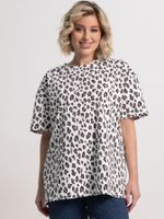 Футболка Ия (белая/лео) Б15237-4М LT Collection