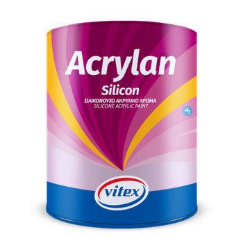 VITEX ACRYLAN SILICON- cиликоно-акриловая краска. Максимальная гидроизоляция и водопроницаемость. Подходит для районов с повышенной влажностью и атмосферными загрязнениями. Длительный срок службы без вздутий, трещин, отслоений и плесени.