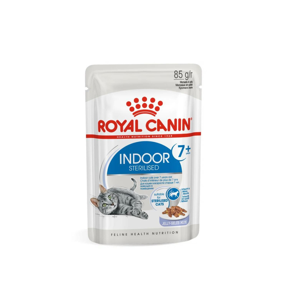 Royal Canin корм консервированный для пожилых кошек 7+ кусочки в соусе домашние стерилизованные