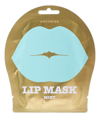 KOCOSTAR  Гидрогелевая маска для губ с экстрактом мяты -MINT LIP MASK, 3 г