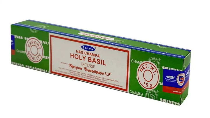 Satya Nag Champa Holy Basil Благовоние-масала Туласи (Священный базилик) 15 г