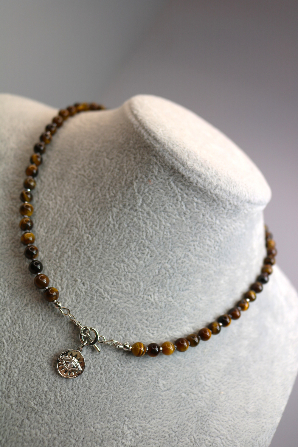 Чокер с тигровым глазом "Око тигра"