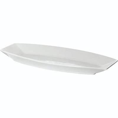 Блюдо «Кунстверк» овальное;фарфор;,H=40,L=380,B=165мм;белый (Цвет: белый)