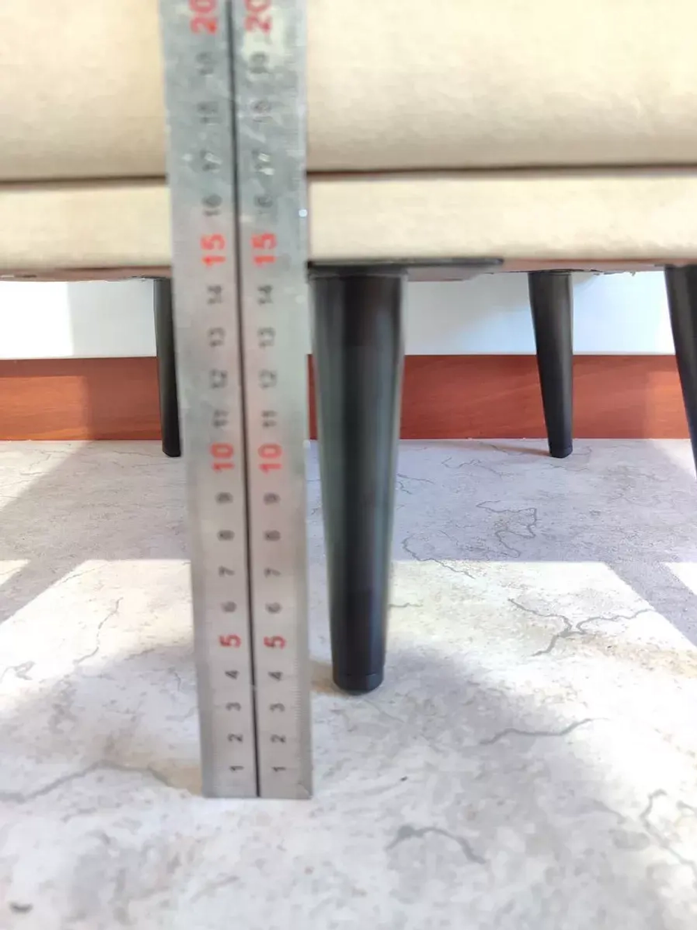 Ножки мебельные Черные прямые Шпага 150 мм/4шт