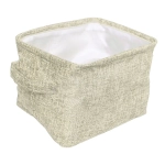 Коробка для хранения вещей с ручками «ВЕСТА», цвет слоновая кость, 38*26*21см