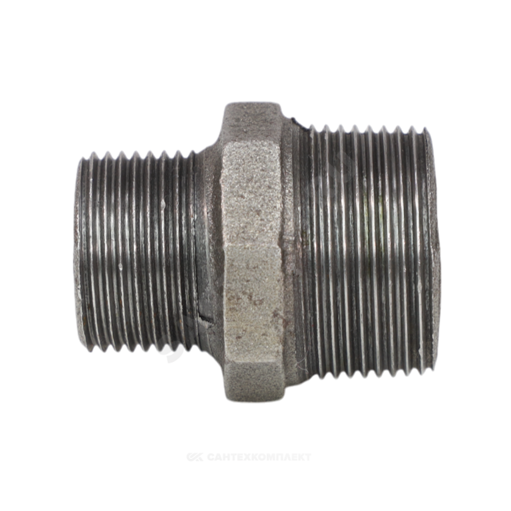 Ниппель переходной чугун Ду 32х15 (1 1/4"х1/2") НР Fittex PLUS