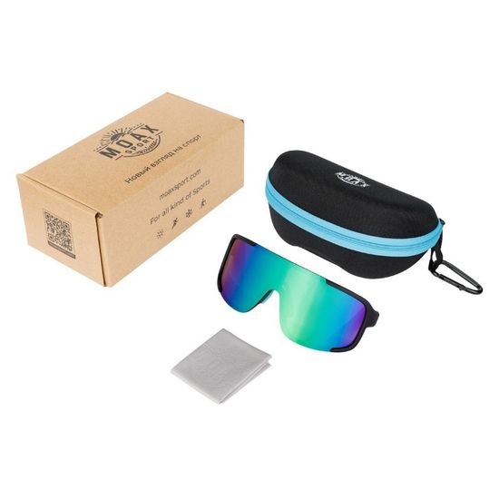 Очки спортивные MOAX Viru черный бирюзовый фото 5