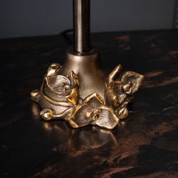 Настольная лампа Орхидея Лайм Бронза с абажуром Адель Бронза