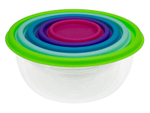 Набор мисок "Радуга" 5шт (0,08л+0,2л+0,5л+1л+2л) микс