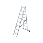 Стремянка двусторонняя 8 ступеней алюминиевая