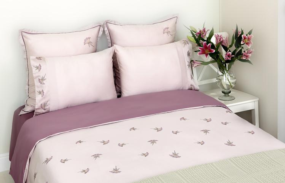 Элитный пододеяльник Gardenia розовый от Bovi