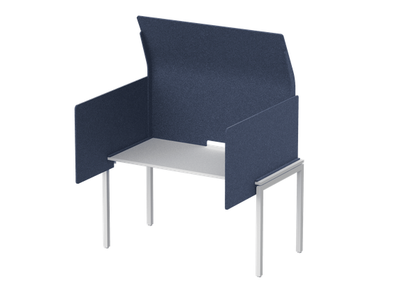 Кабина с высоким экраном-парусом и выступающими боковыми стенками 155х122х113