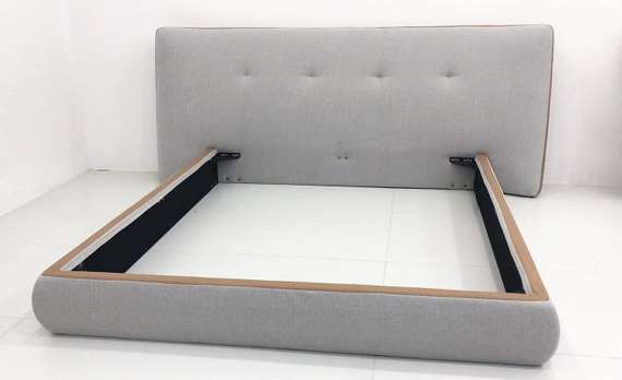 Двуспальная кровать Rever 180х200 см, серая