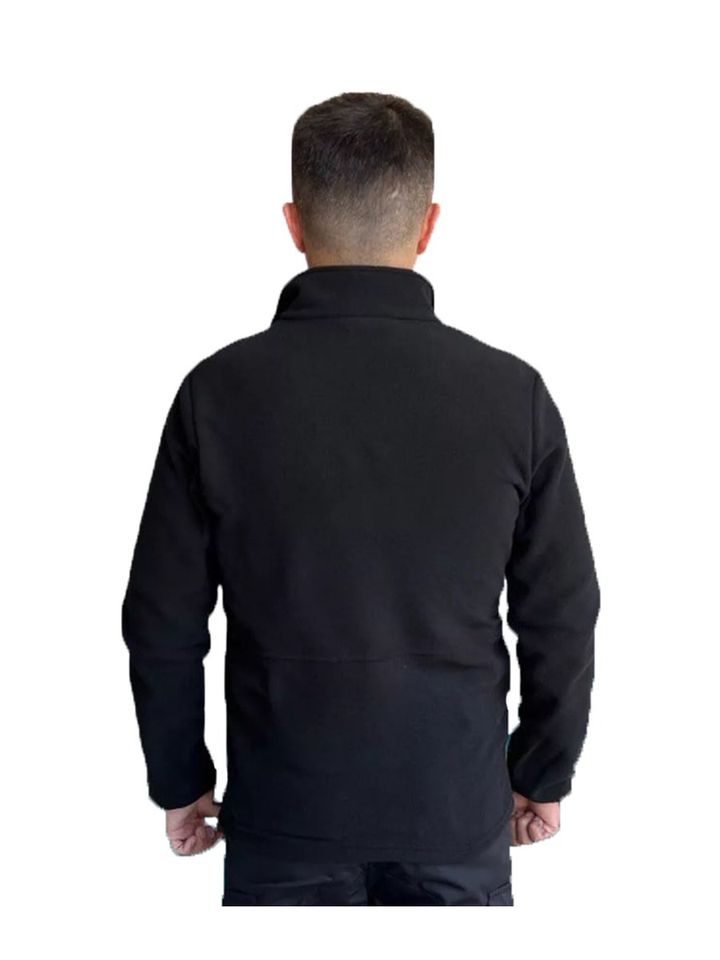 Толстовка флис на молнии (черная)