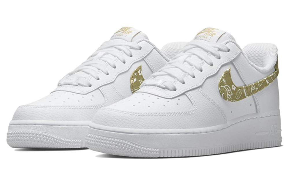 Кроссовки Nike Air Force 1 '07 Ess "Olive Paisley" (Женская размерная сетка)