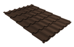 Металлочерепица Классик ("Classic") v01 0,5 Atlas X RAL 8017 шоколад