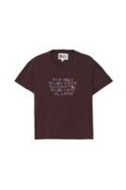 ZARA X BENITO ANTONIO ФУТБОЛКА С НАДПИСЬЮ, КОРИЧНЕВЫЙ