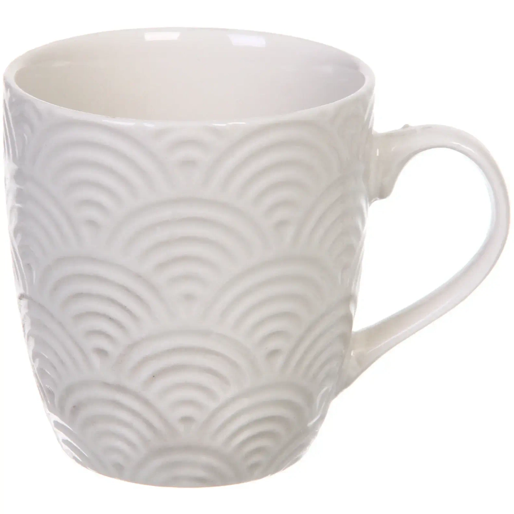 Кружка керамическая 200мл «Белая» узор