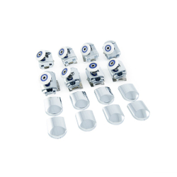 Ролики Ø 25 мм одинарные нажимные хромированные для душевой кабины DC 1008P (8 штук)