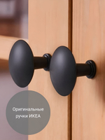 IKEA 120 / 197 / 59 / белый/коричневый 120 / Шкаф платяной - 1шт. Комплект крепежа и фурнитуры - 1шт. Сборочная инструкция - 1шт. / 56000 / белый / Шкаф КЫМОР / Раздвижные в стороны