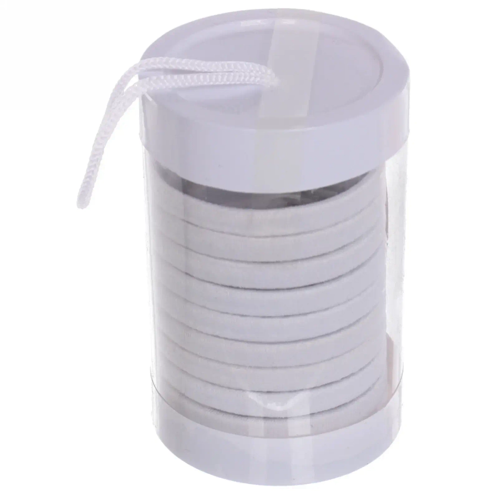 Резинки для волос детские в тубе 9шт «ЗАБАВА», цвет белый, d-4см (наклейка Кокетка)