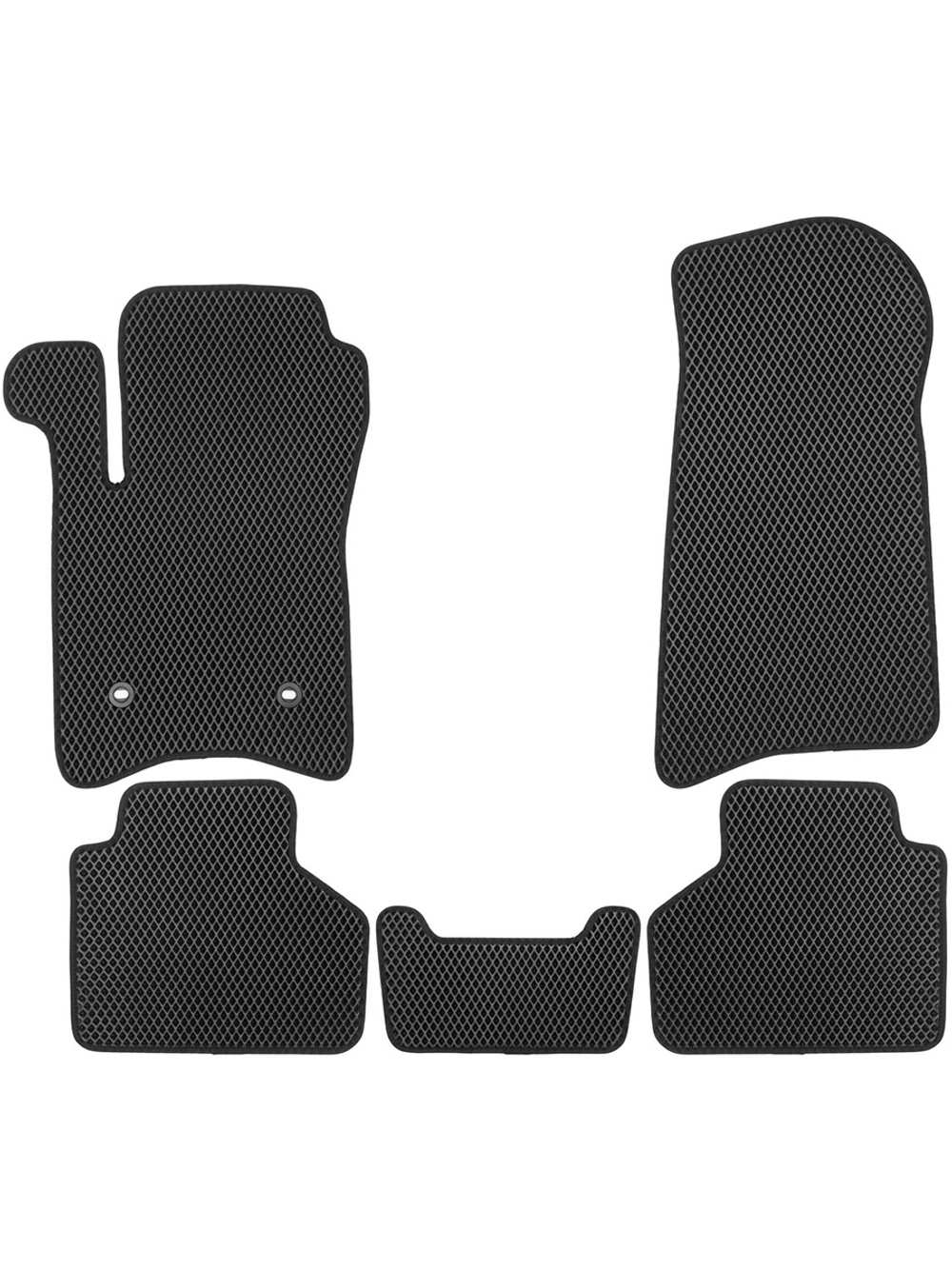 Коврики в салон для EVA CHEVROLET Niva (I, Ir), 2002-2020 (черная окантовка), 5шт. EVA.B.0505200622110K