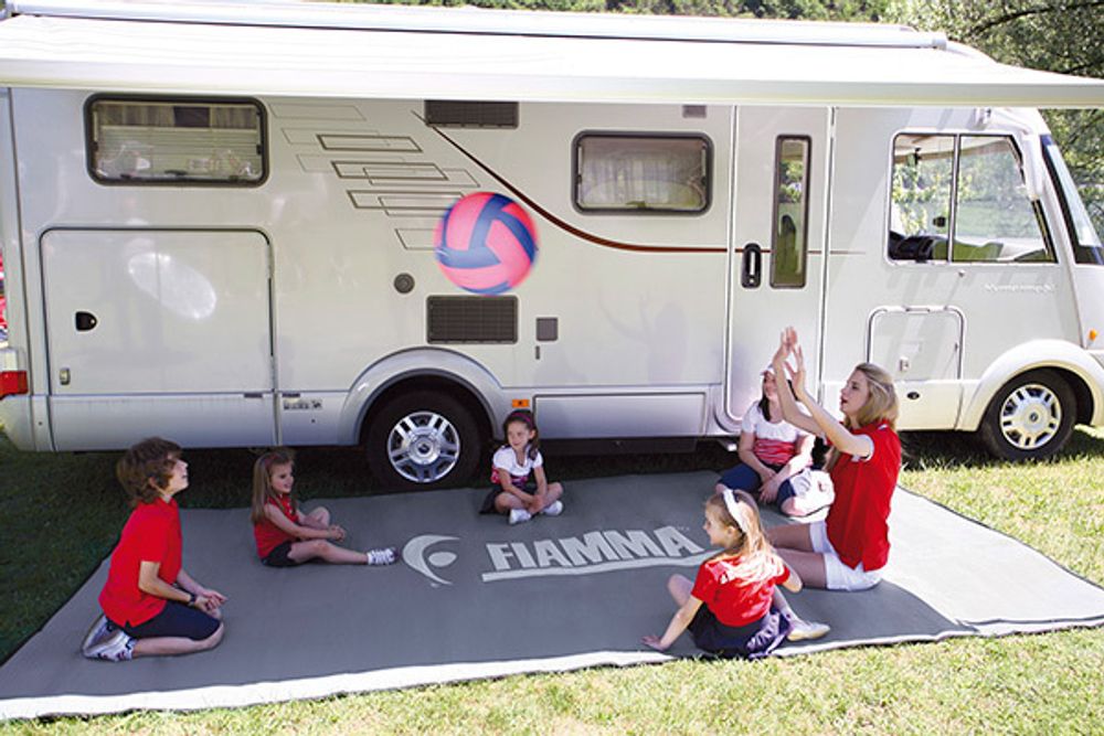 Маркиза Fiamma F45S, 4.0м, настенная, корпус белый, полотно серое