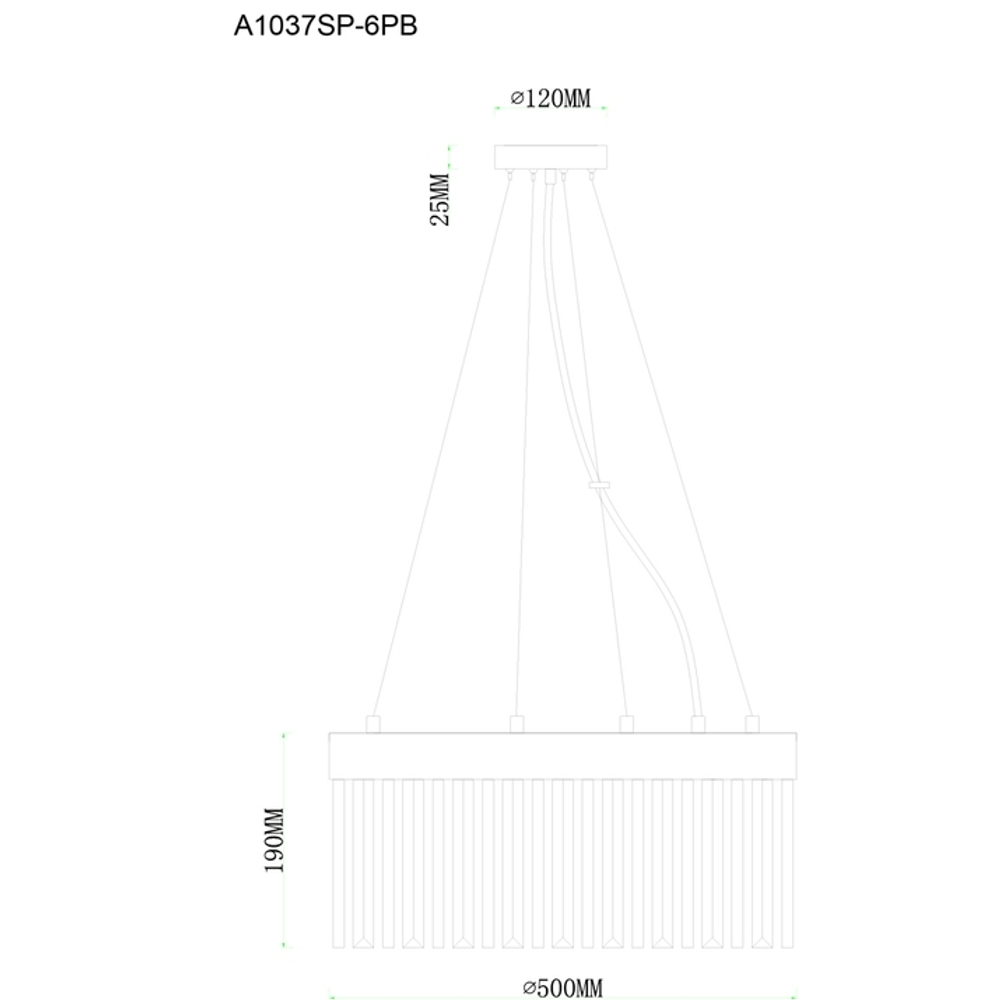 Люстра подвесная Arte Lamp A1037SP-6PB