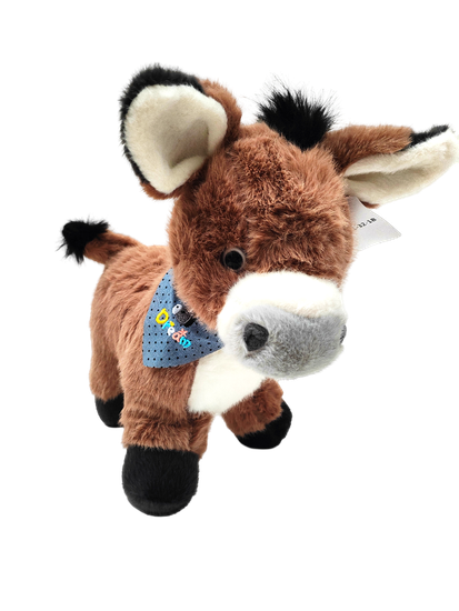 Мягкая игрушка Ослик серый 35х30см