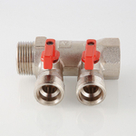 Коллектор отсекающий 2 выхода 1х3/4 евроконус Valtec