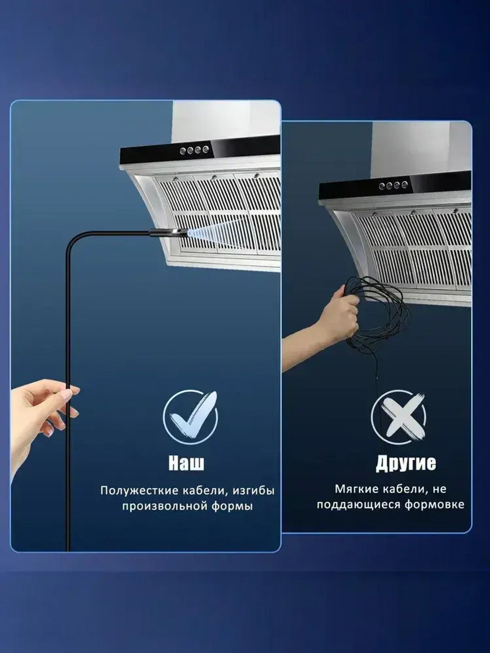 Видеоэндоскоп с 4,3-дюймовым дисплеем, 5 м, Wi-Fi не требуется, готов к использованию после включения