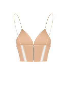 Укороченный топ-бюстье из лаке