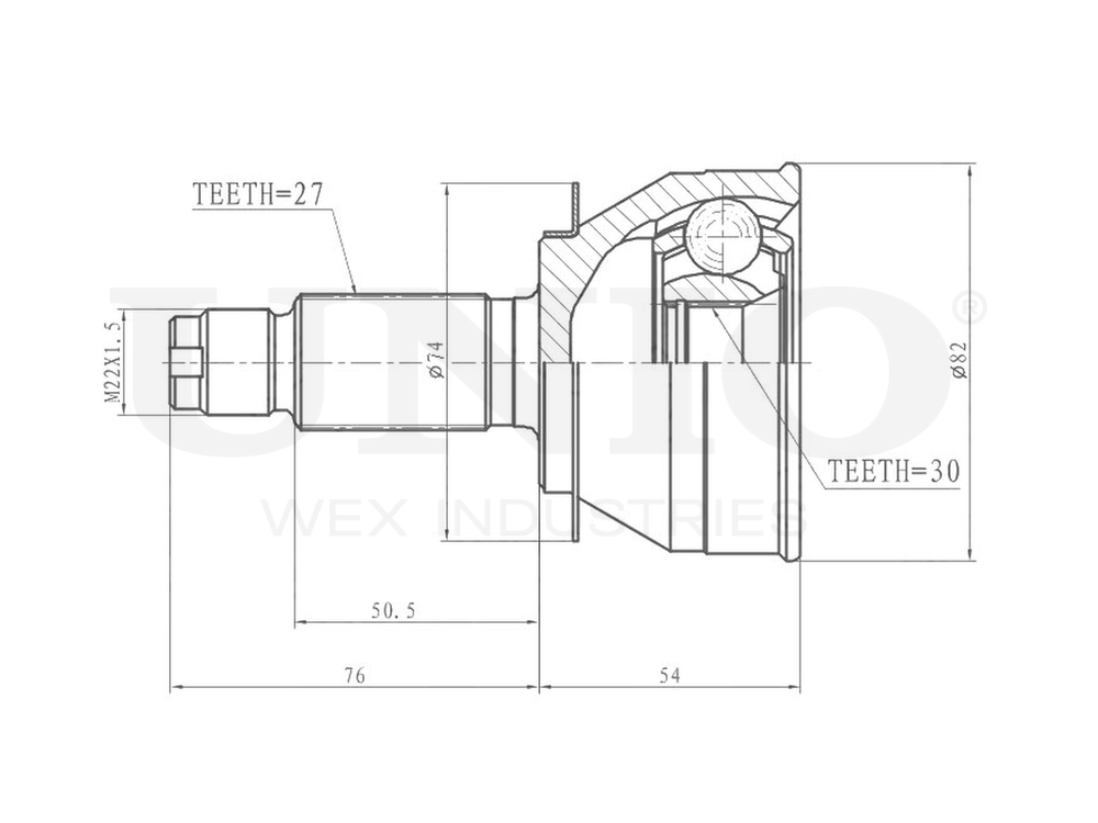 ШРУС внешний UNIO CVJ-20230