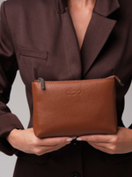 Косметичка кожаная DBR 15-10 коричневый фундук