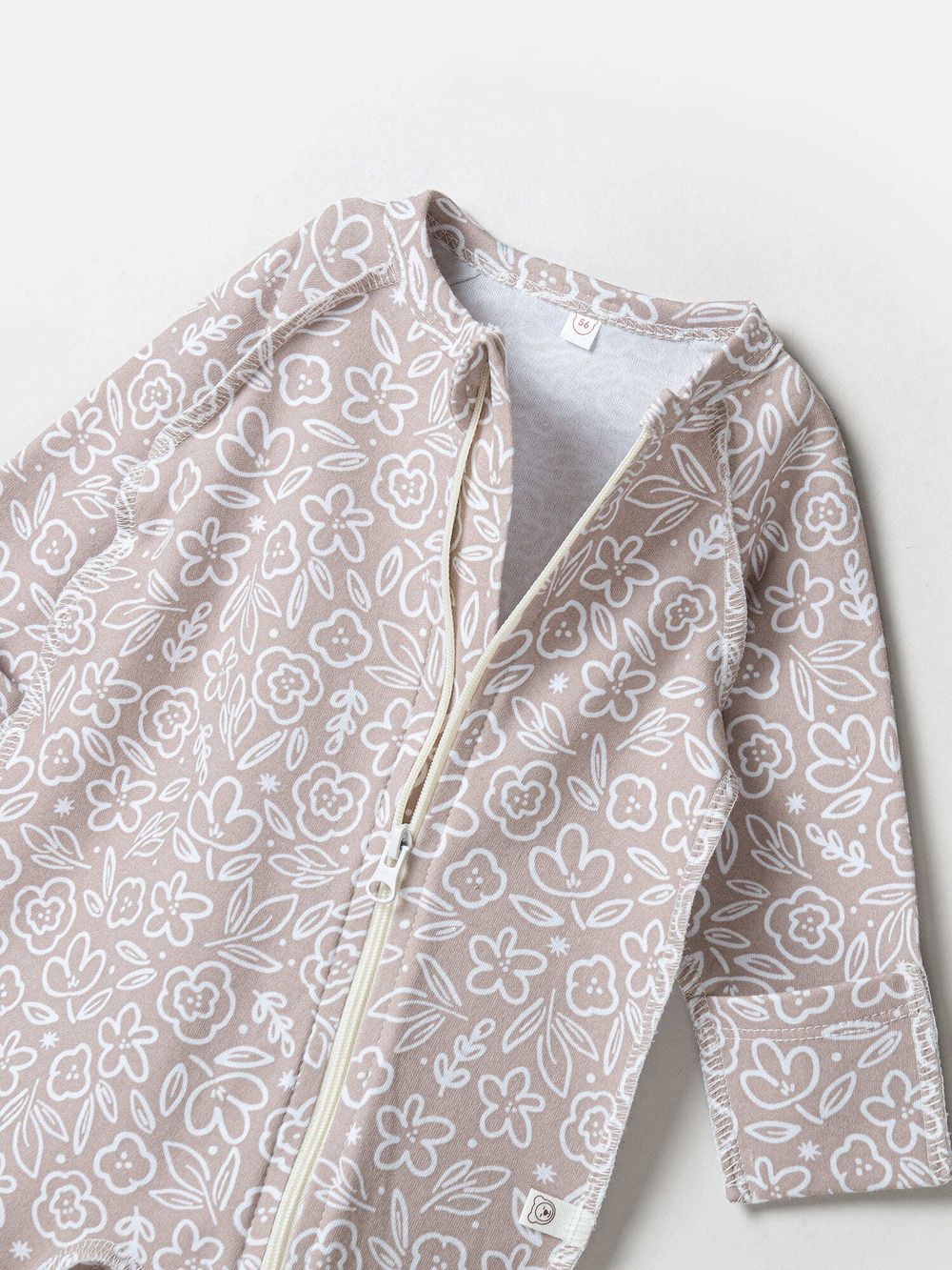 Слип на молнии с закрытой ножкой "Цветочный вальс" 0+