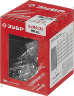 ЗУБР МОЛЛИ М4 x 32 x 8 мм, анкер для пустотелых конструкций, 100 шт (302472-04-032)