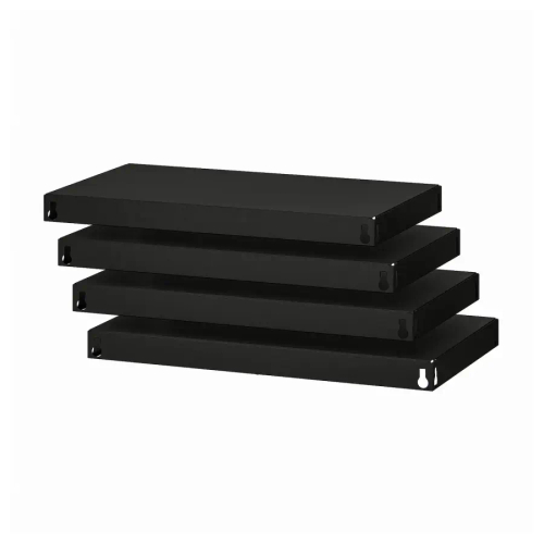 Полка - IKEA BROR/БРОР ИКЕА, 39х5х64 см, черный, 4 шт
