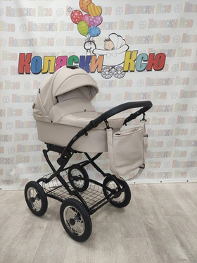 Коляска модульная Indigo Barbara Eco Classic be 02 (св.бежевая кожа)