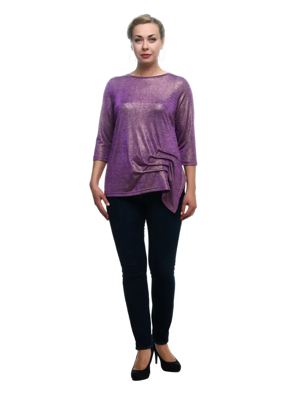 Блузка нарядная блестящая