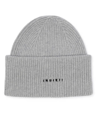 Хлопчатобумажная шапка RIBBED INUIKII - серый(42020-020)