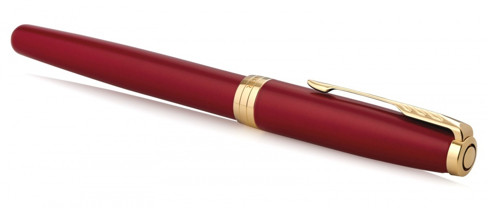 Перьевая ручка Parker Sonnet Red GT Intense 1931473, перо: F, цвет чернил: black, в подарочной упаковке