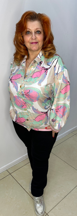 Жакет-бомбер на пуговках