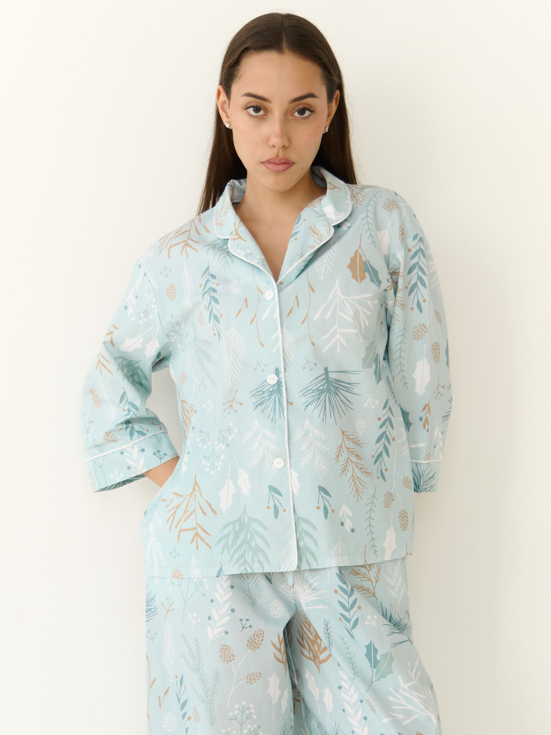 Рубашка сатин Зимний лес