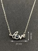 Тонкая цепочка с кулоном Я тебя люблю на 100 языках мира