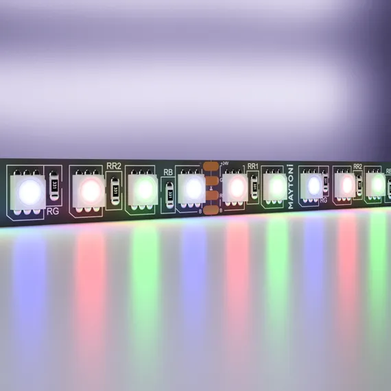 Светодиодная лента 24В 5050 21Вт/м Цветная (RGB) 5м IP20 Black Led Strip 20038