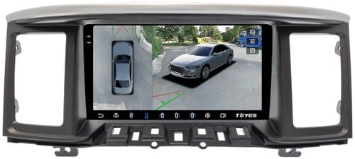 Магнитола для Nissan Pathfinder R52 2014-2017 (поддержка Bose, рамка тип 2) - Teyes CC3-2K-360 монитор 9.5" 2K QLED на Android 10, Быстрая, CarPlay, 4G SIM-слот, 4 камеры в комплекте