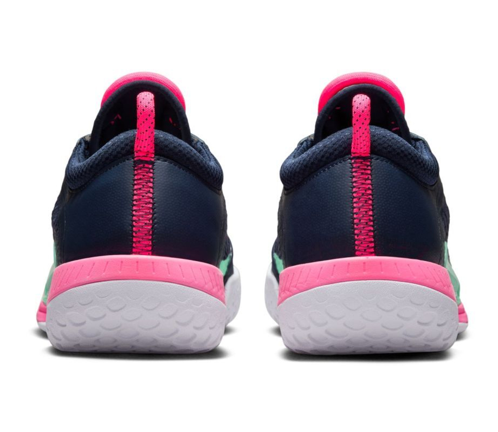 Мужские кроссовки теннисные Nike Zoom Court NXT - obsidian/green glow/white/hyper pink