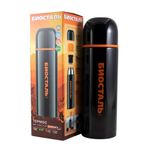 Термос &quot;Биосталь-СПОРТ&quot; с узкой горловиной, цв. черный, 1,0 л/12/